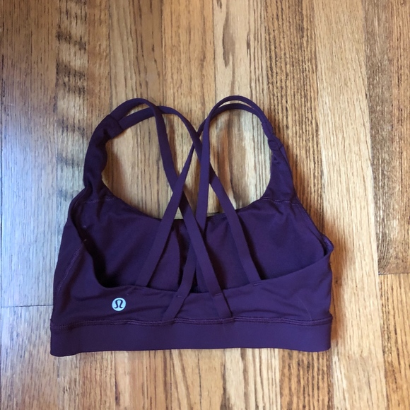 Lululemon Energy Bra - Maroon Double Crossed Back - Picture 4 of 4